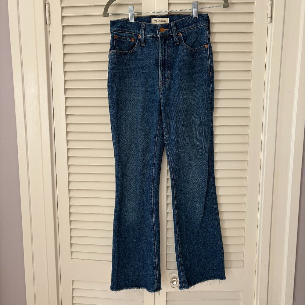 Madewell Perfect Vintage Flare Crop Jean 24 blue denim